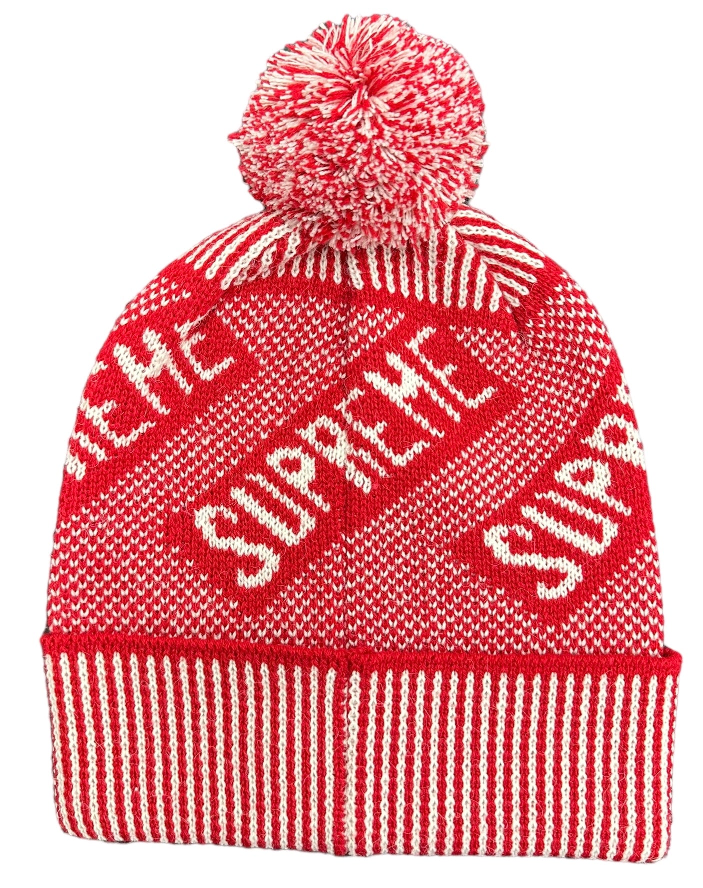 Supreme Fleece Lined Red Beanie