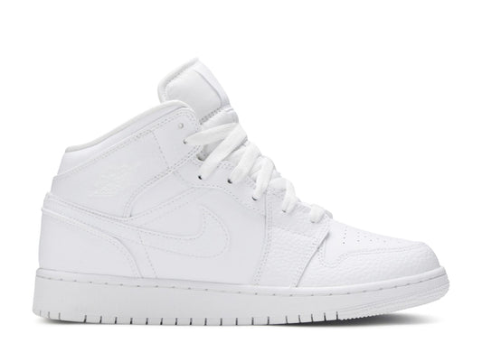 Air Jordan 1 Mid GS Triple White