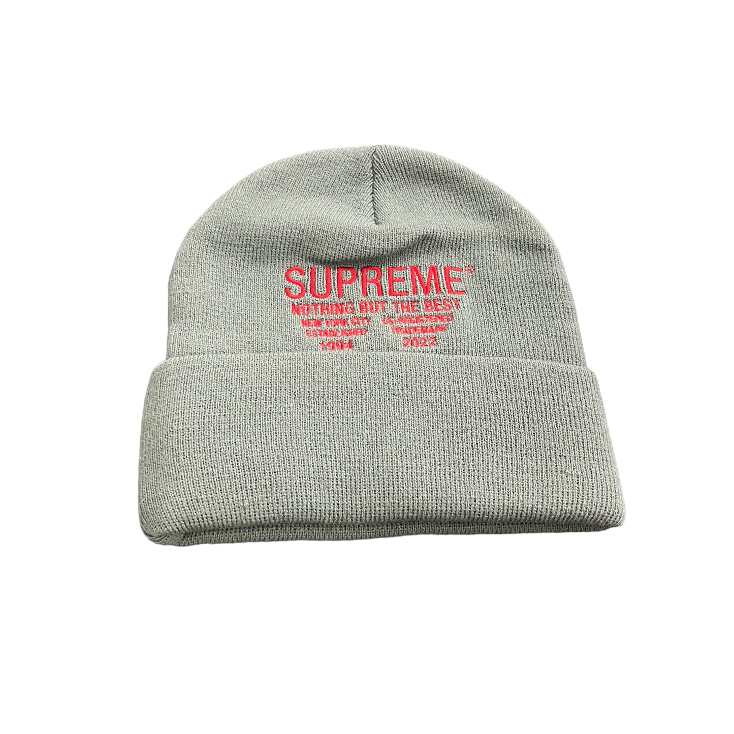 Supreme Nothing But The Best Grey Beanie