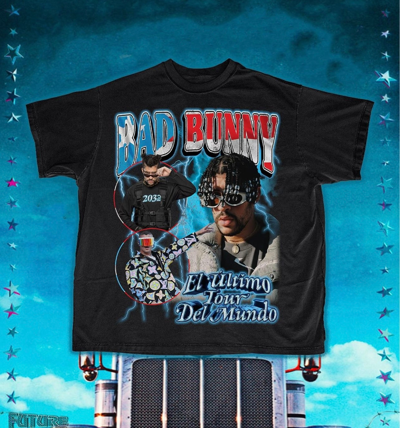 Bad Bunny Future Retro Bootleg Tee