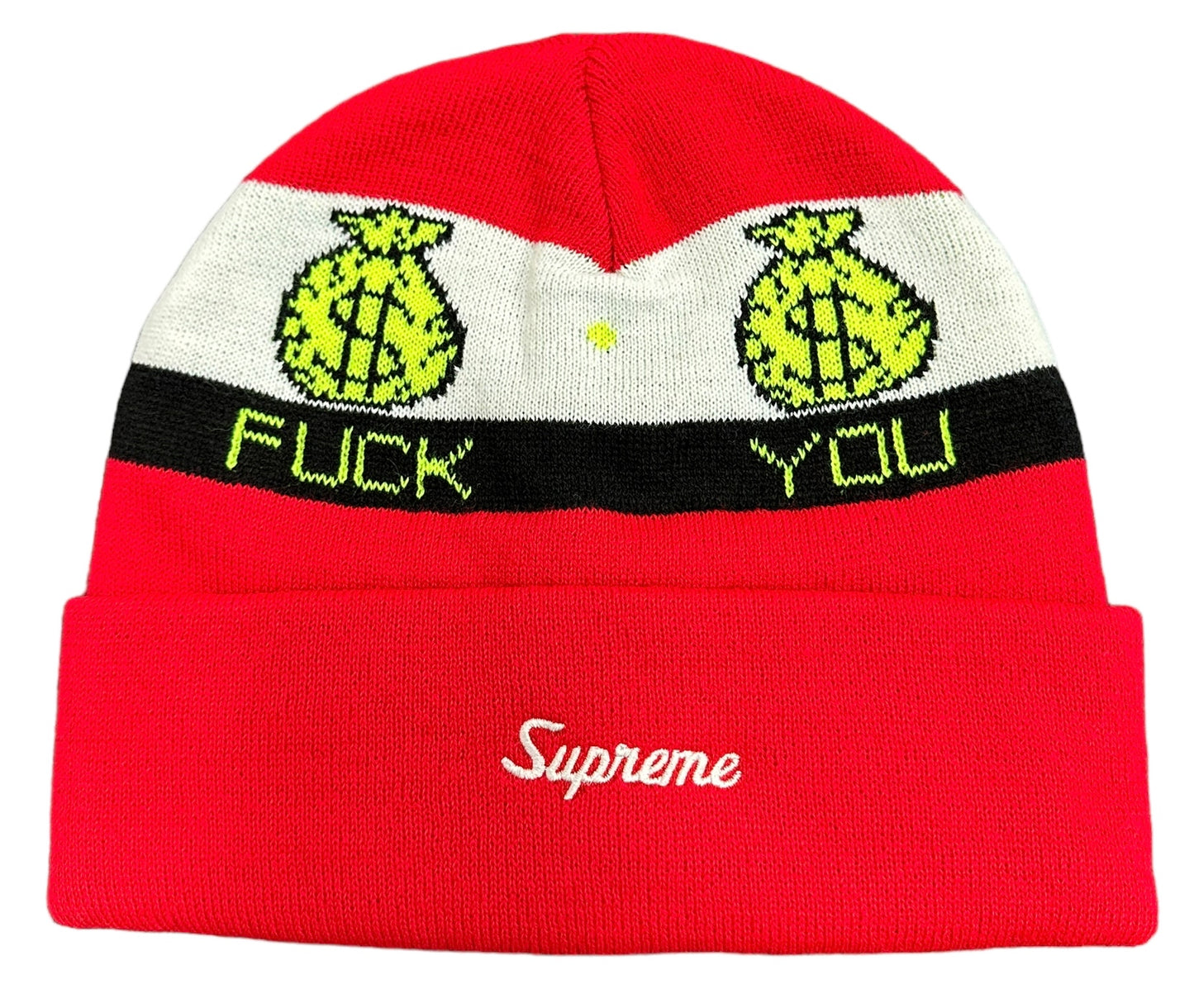 Supreme Pay Me Red Beanie