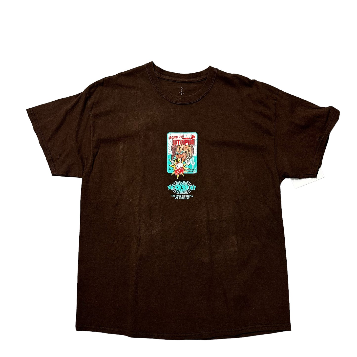 Travis Scott Utopia Joker Las Vegas Brown Tee