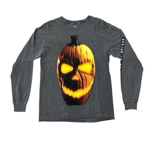 Travis Scott Halloween Pumpkin L/S Grey Tee  X