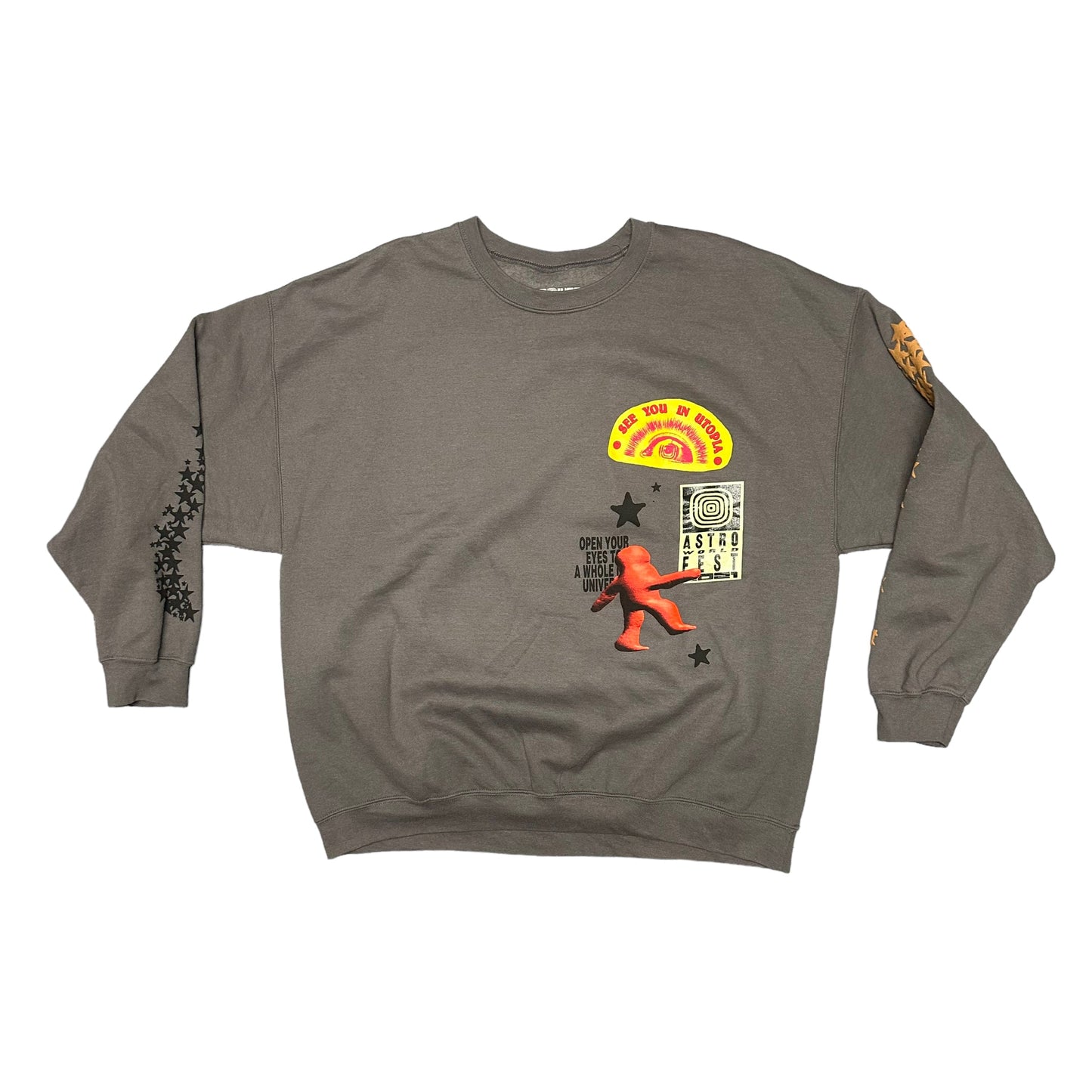 Travis Scott Astroworld Fest 21 Grey Crewneck