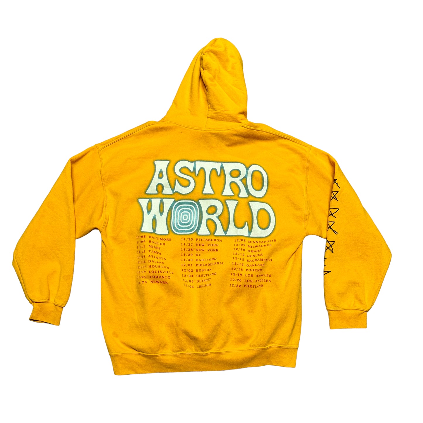 Travis Scott Astroworld Tour Yellow Hoodie