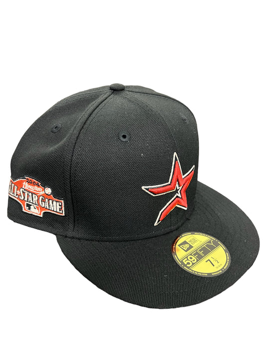 Astros Black / Red Open Star Hat