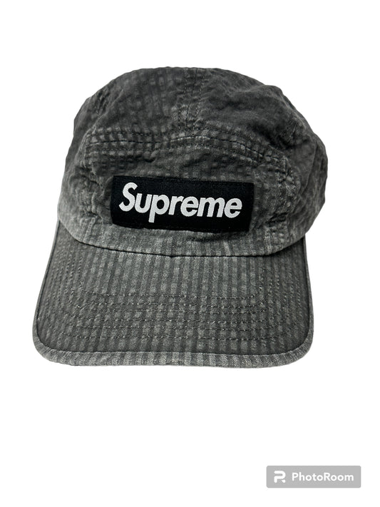 Supreme washed black camp hat