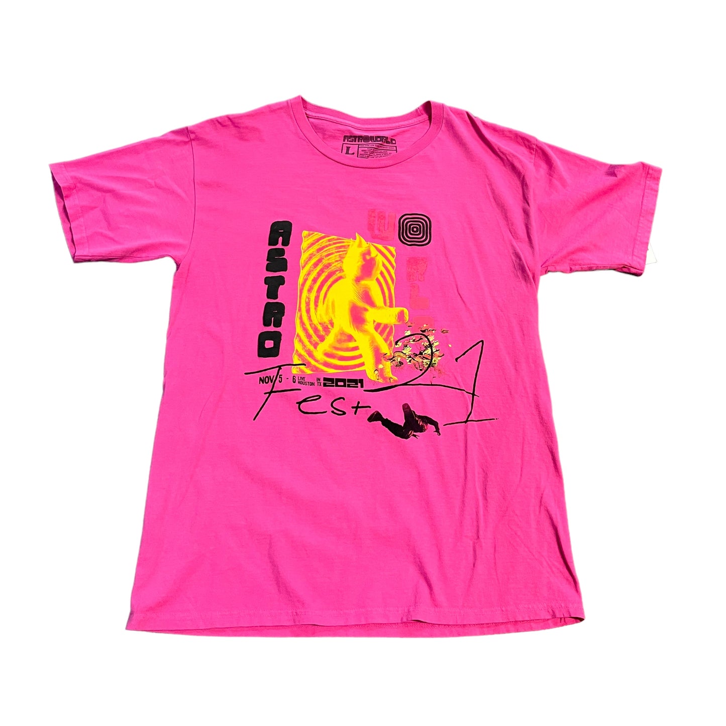 Travis Scott Astroworld Fest 2021 Pink Tee