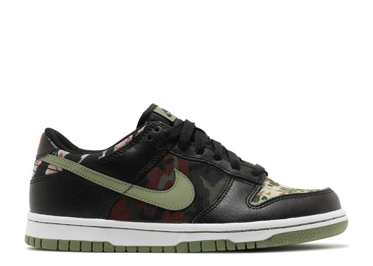 Dunk Low SE GS Black Multi-Camo