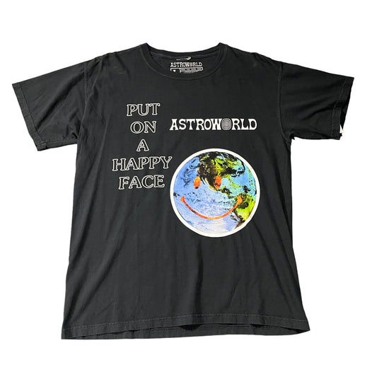 Travis Scott Astroworld Happy Face Black Tee