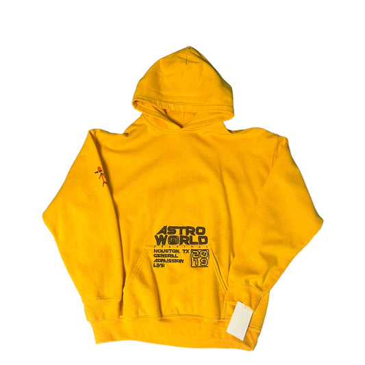 Travis Scott Astroworld 19 Offical Souvenir Yellow Hoodie