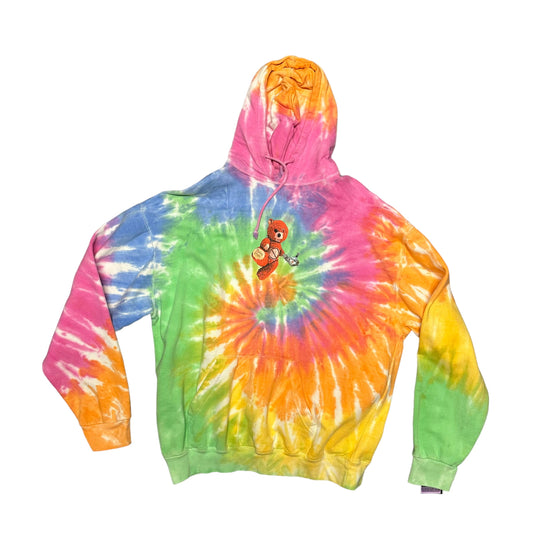 Travis Scott Bear Rainbow Tie Dye Hoodie