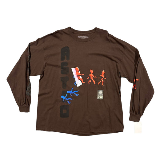 Travis Scott Astroworld Fest 21 Portal Brown L/S Tee