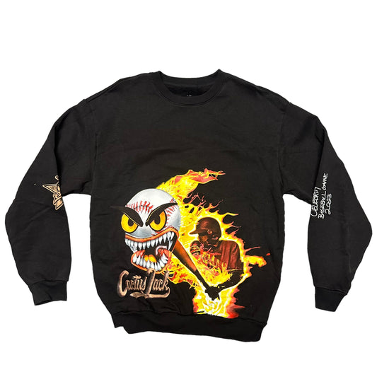 Travis Scott Baseball Classic Black Crewneck