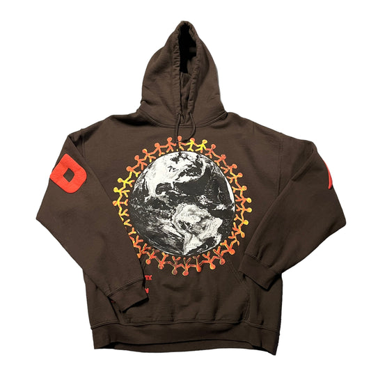 Travis Scott Astroworld Fest 19 Globe Brown Hoodie