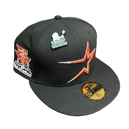 Astros Black/Green Broken Star Hat
