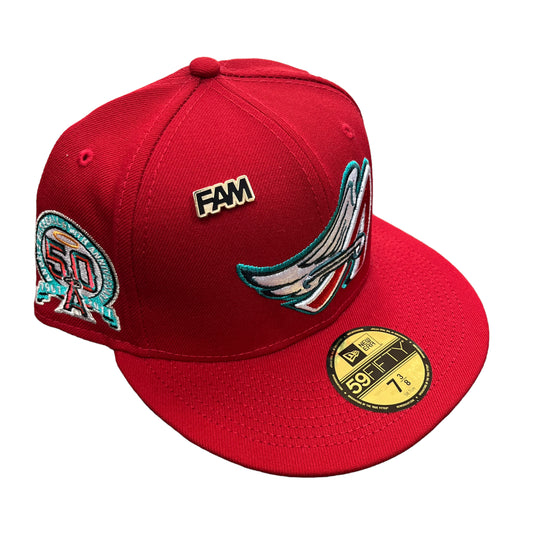 Angels Red/Teal Hat